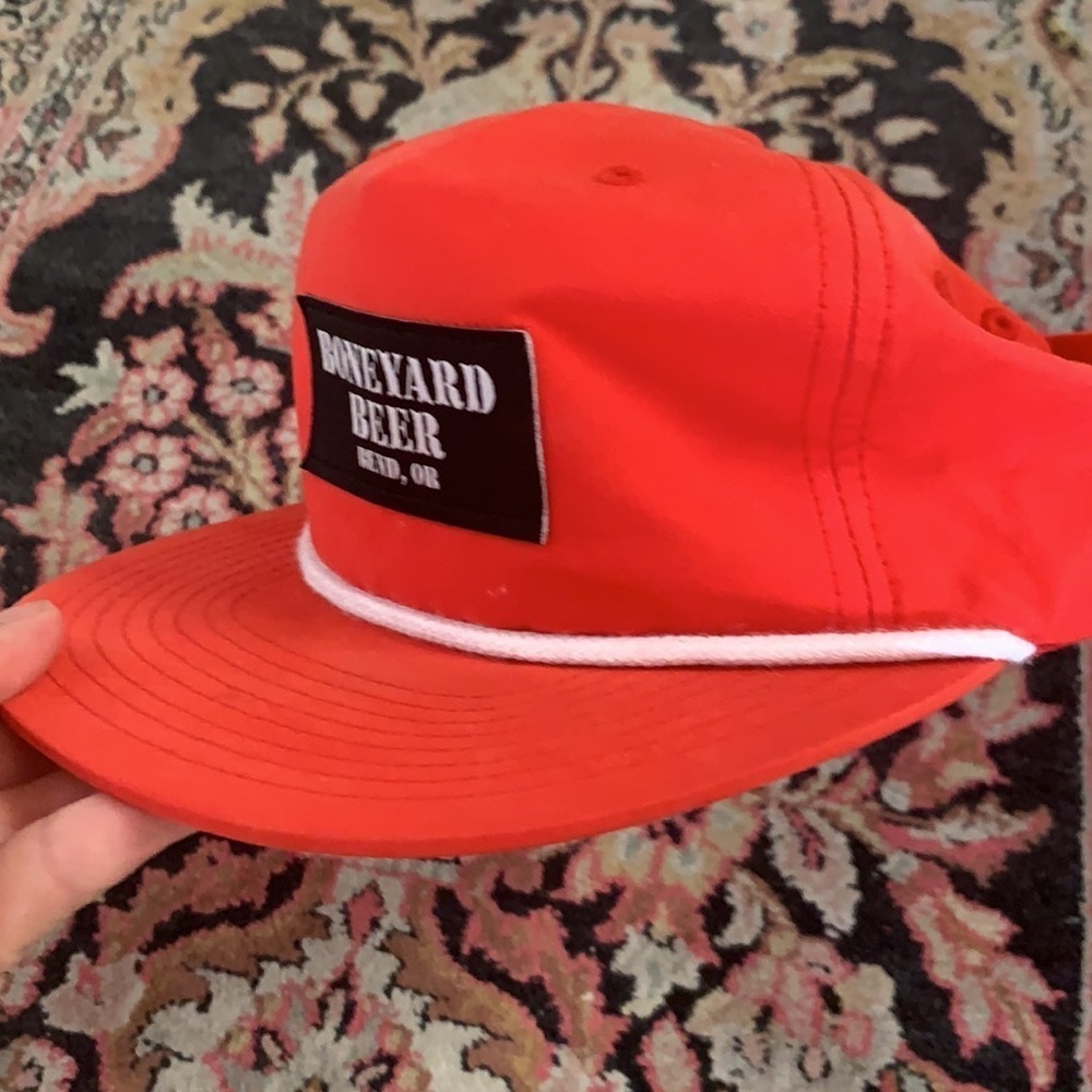Boneyard Beer Men’s Bend Oregon Red Snap Back Hat Brews Trucker Hat OS